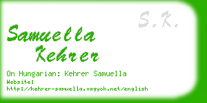 samuella kehrer business card